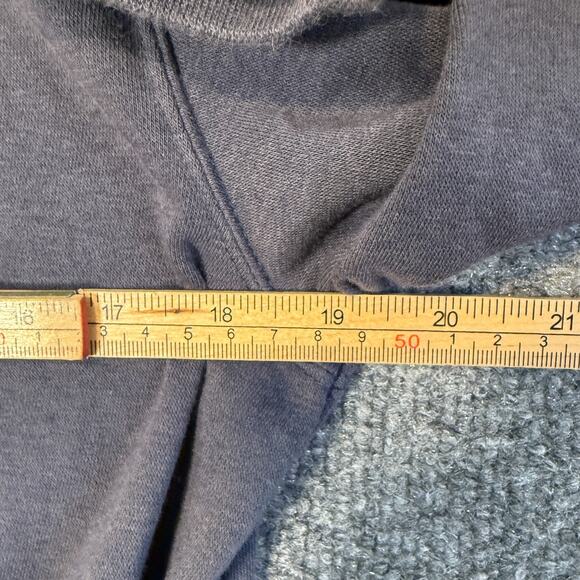 Nike Sweatshirt Womens Large Blue Cropped Sweater Fleece Center Swoosh Pullover - Picture 5 of 8